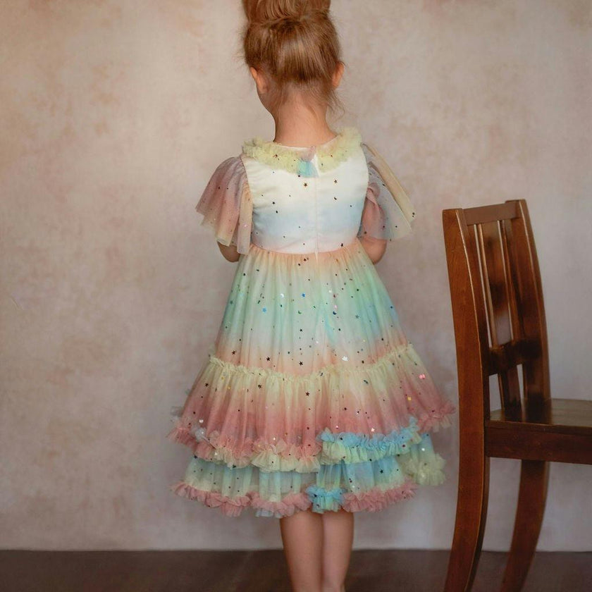 Pastel Stardust Layered Party Dress