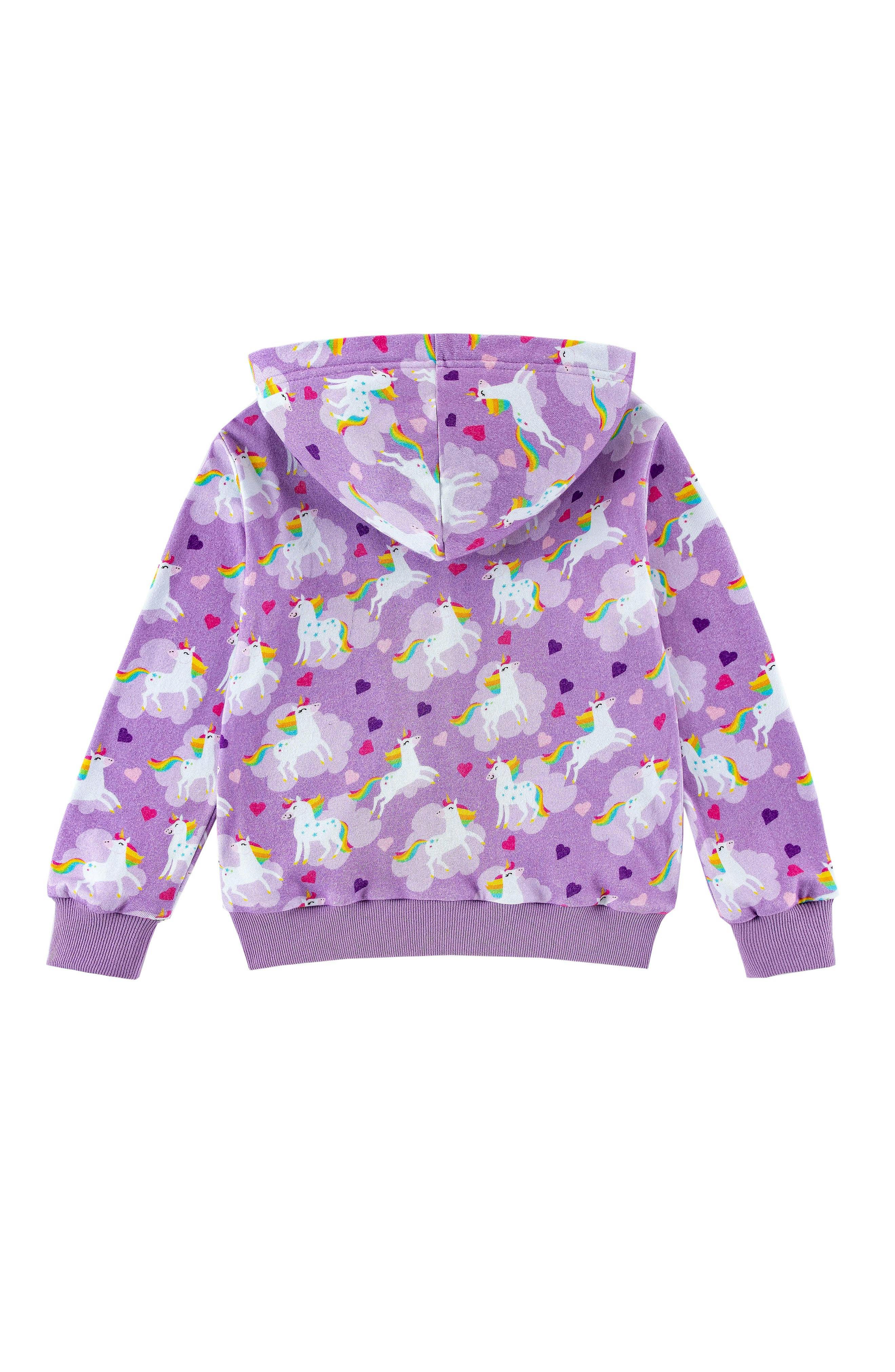 Soft Fleece Zip Up, Flying Unicorn