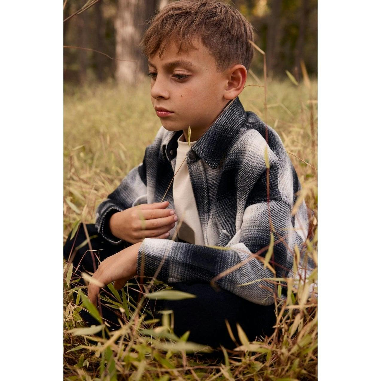 Elongated Oversized Plaid Shirt Jacket