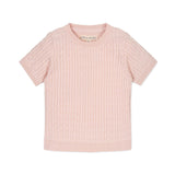 Organic Short Sleeve Cable Sweater