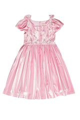Mini Tiara Dress in Pink Velvet