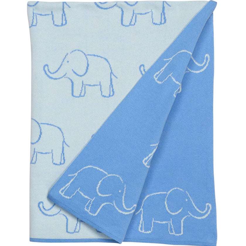 Nursery Blanket - Blue Elephant