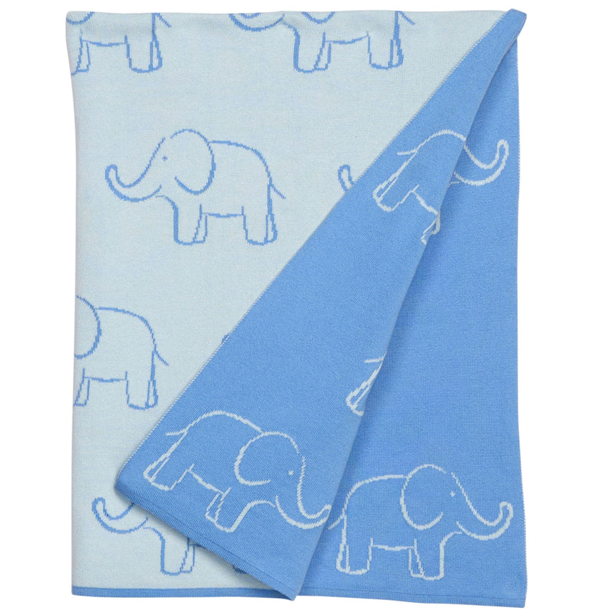 Nursery Blanket - Blue Elephant