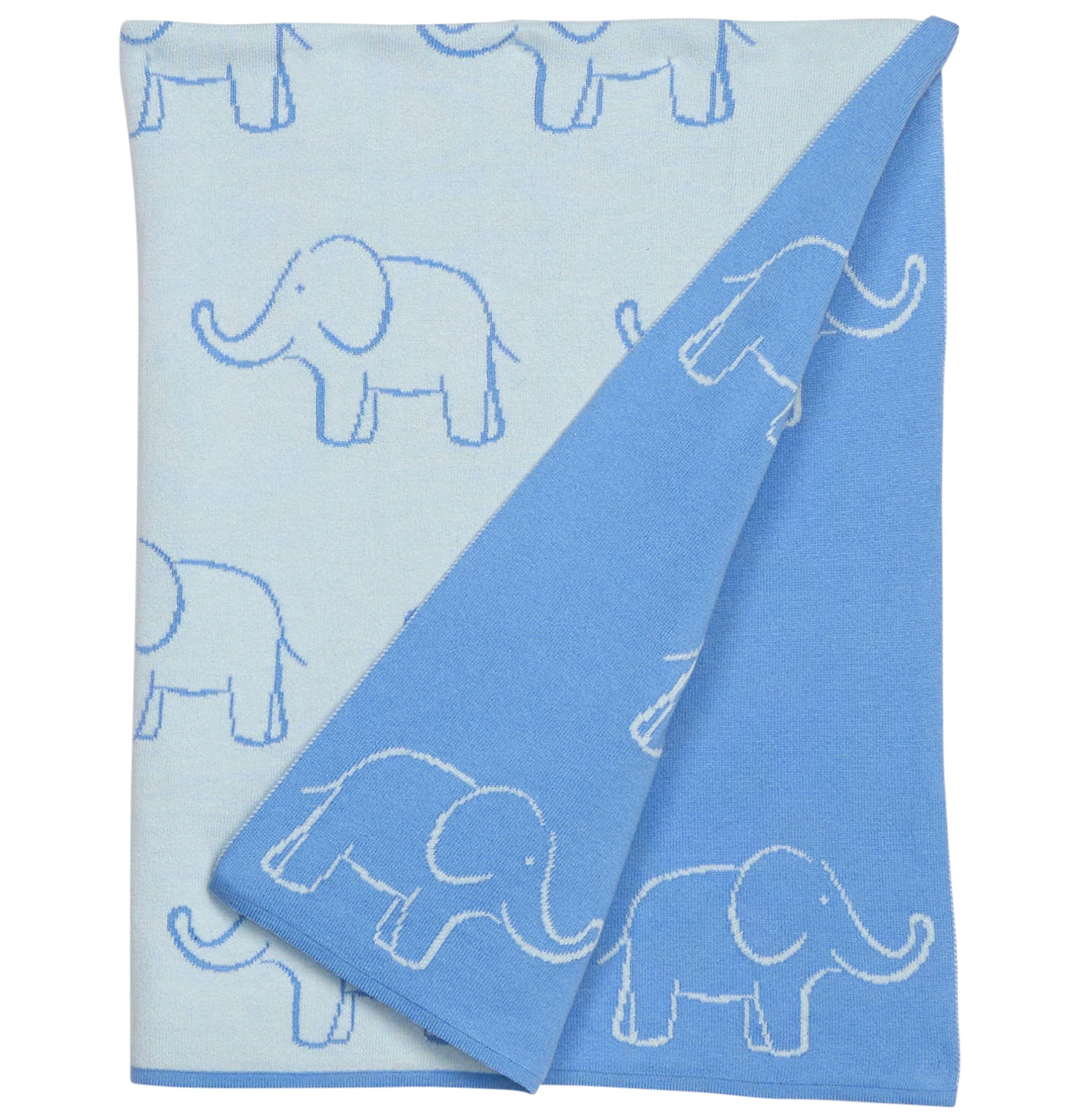 Nursery Blanket - Blue Elephant