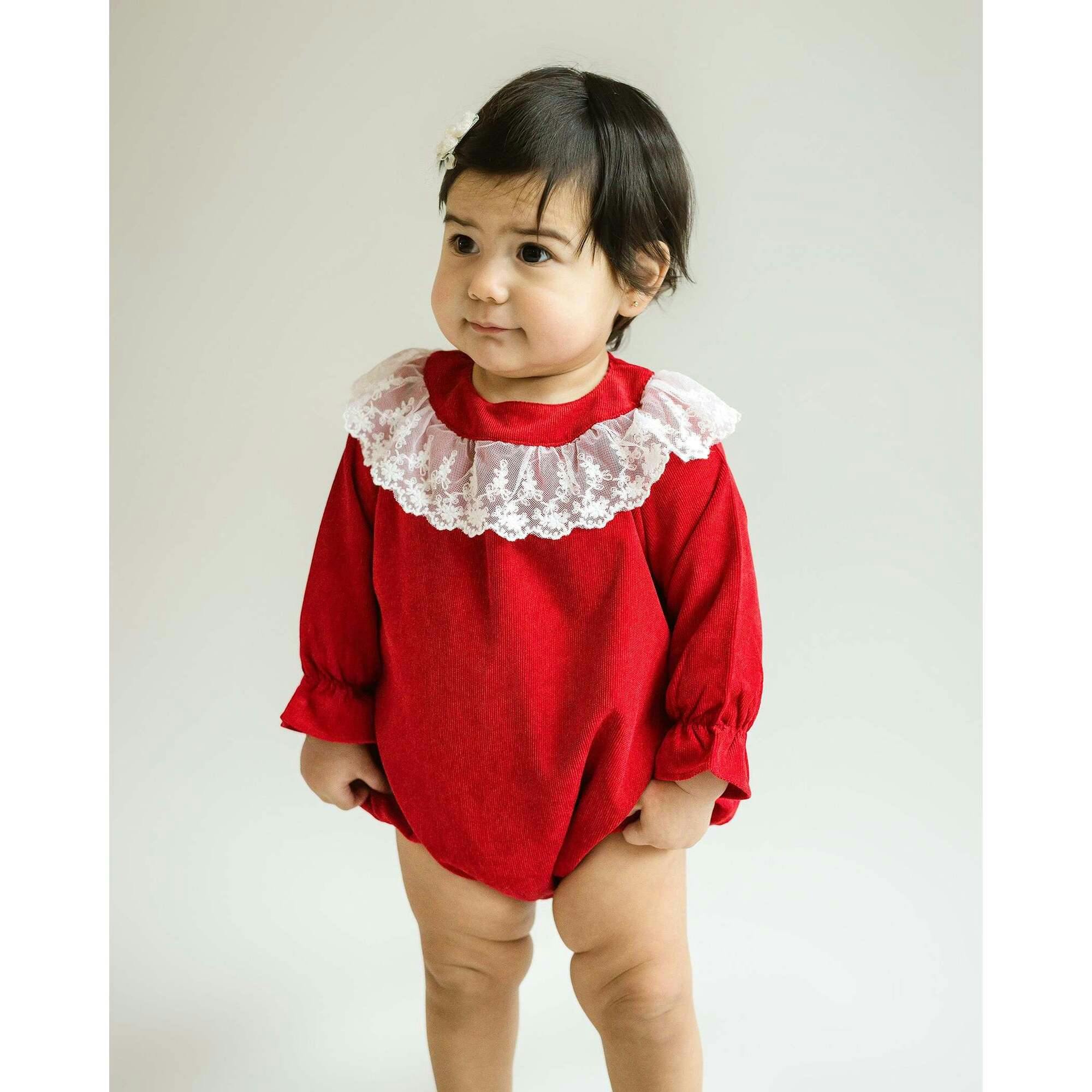 Lace Collar Bubble Romper