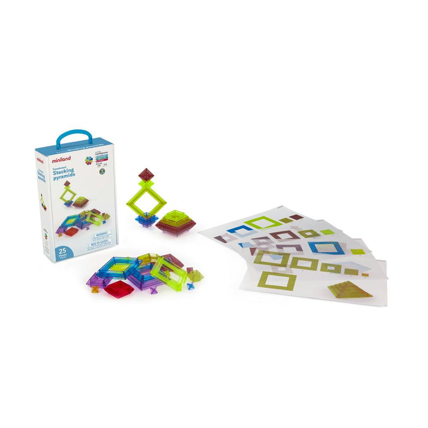 Translucent Stacking Pyramids 25 pcs