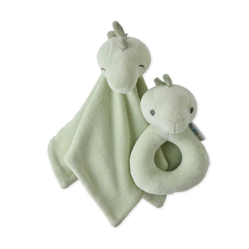 SNUGGLE + SHAKE - Baby Lovey Security Blanket Toy and Rattle Set