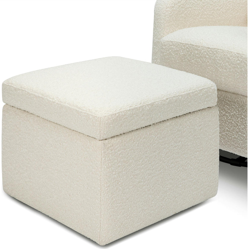 Adrian Swivel Glider with Storage Ottoman