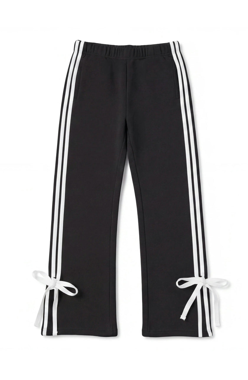 Paige - Relaxed Sweatpant with Bowtie - Black