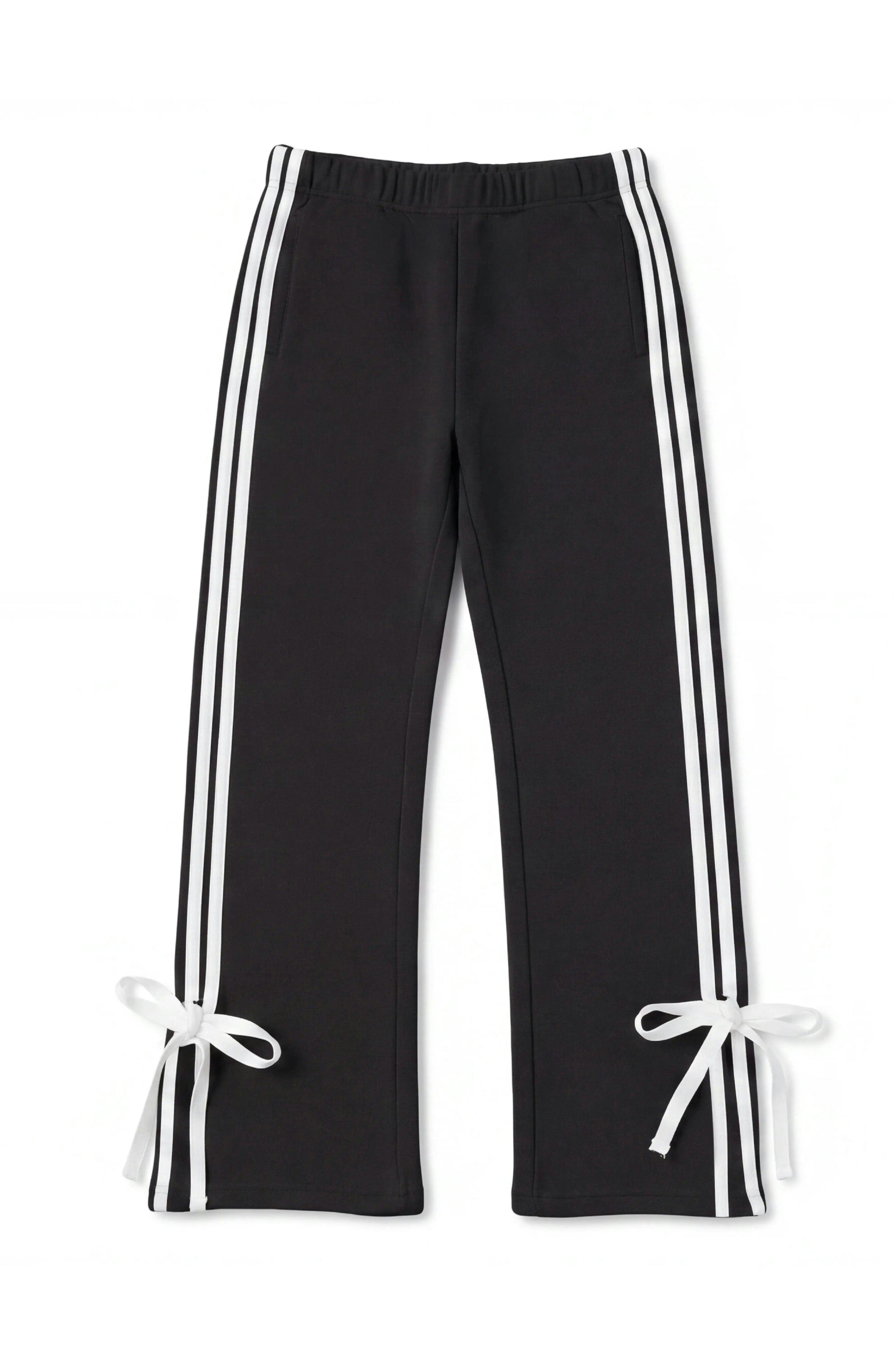 Paige - Relaxed Sweatpant with Bowtie - Black