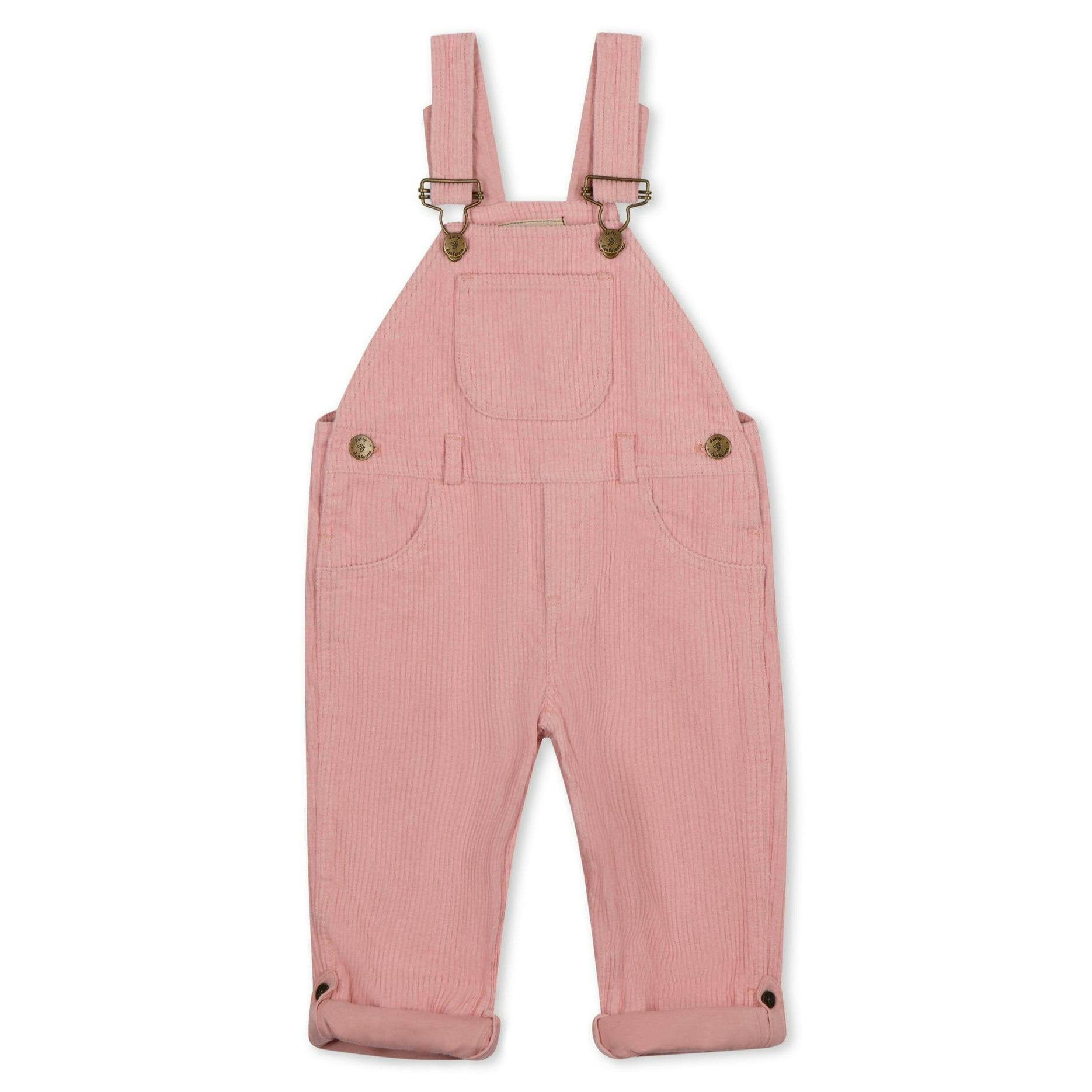Pink Chunky Cord Overalls