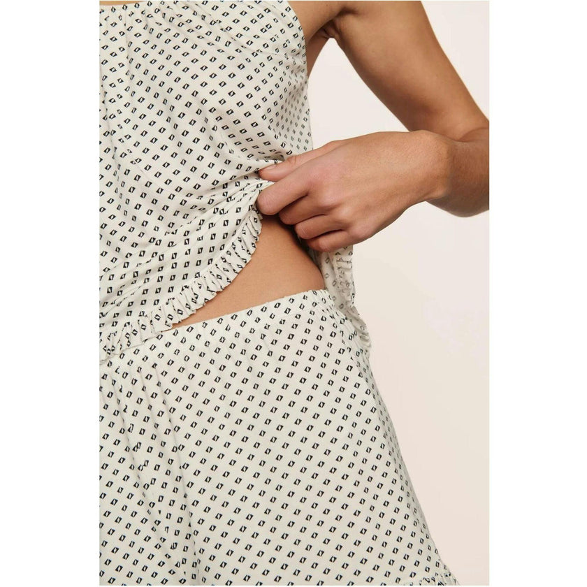 Gisele Printed TENCEL™ Modal Cami & Shortie Short PJ Set, White
