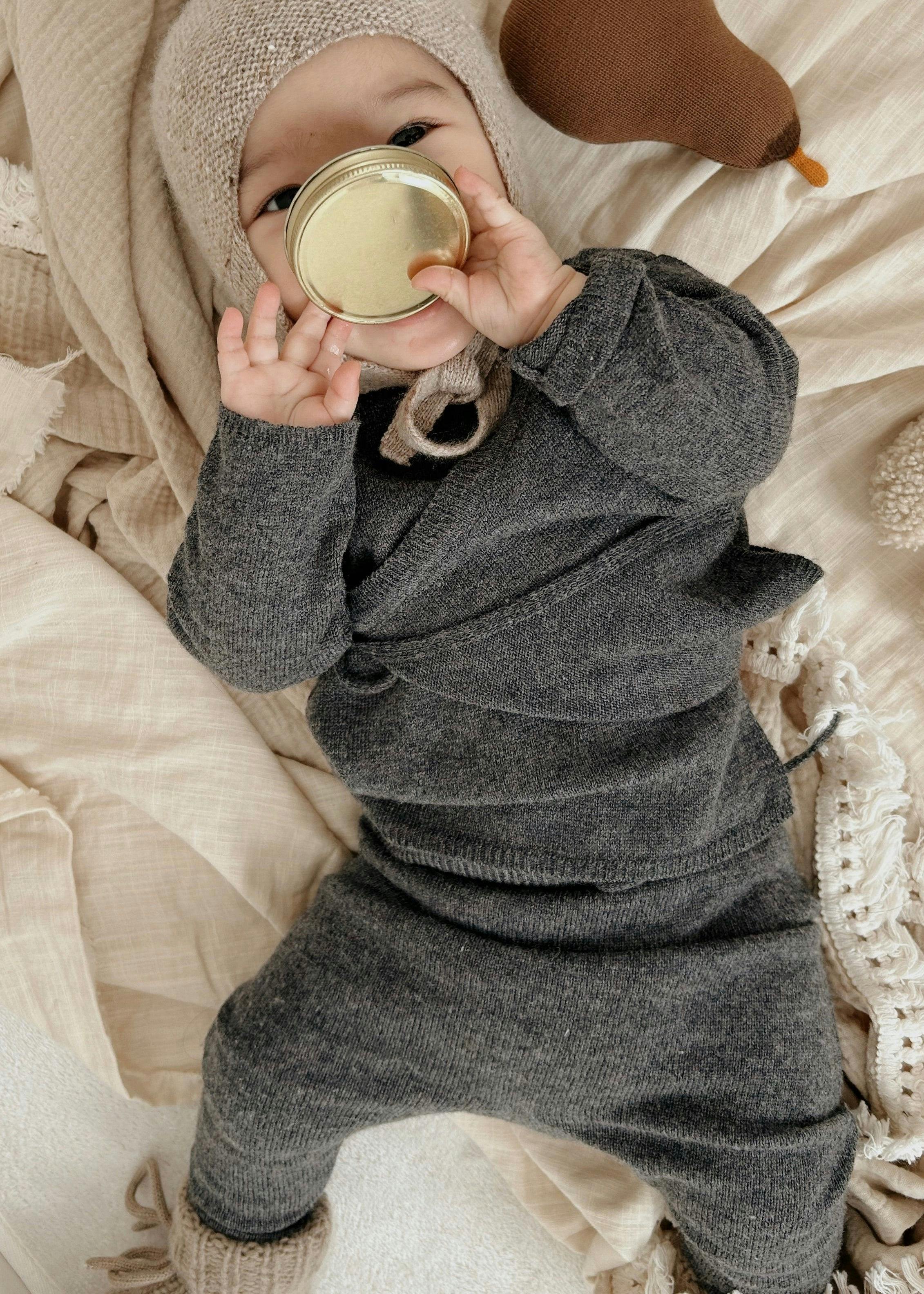 Cashmere Footless Leggings | Dark Gray Melange