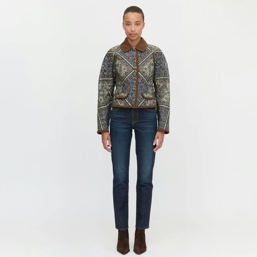 The Dax Jacket - Olive Equestrian Scarf