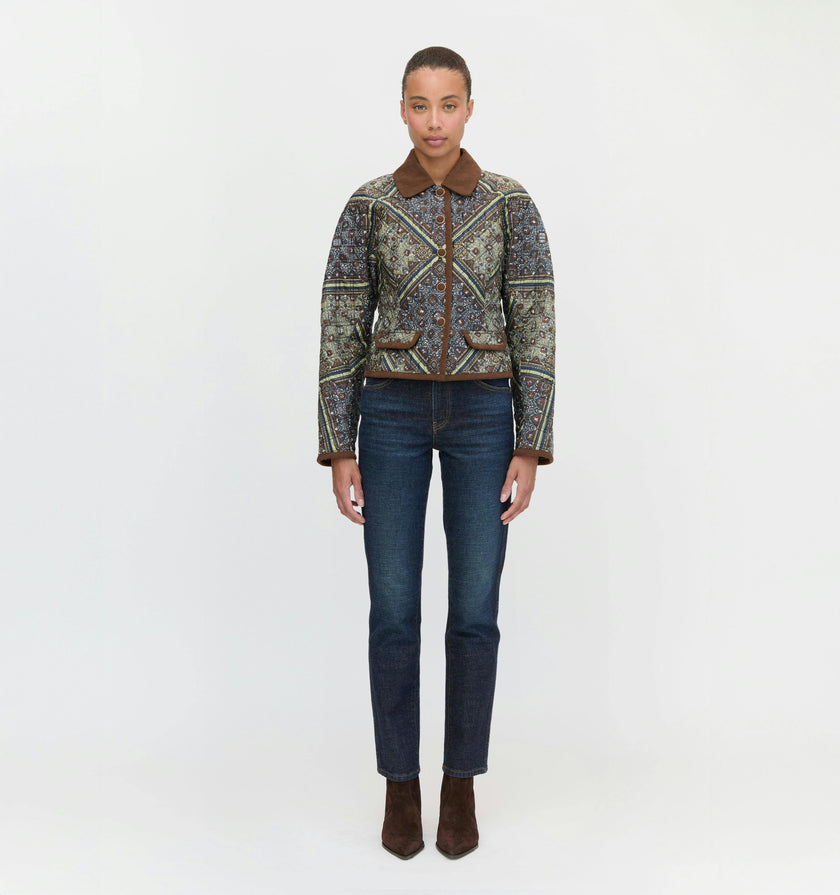 The Dax Jacket - Olive Equestrian Scarf