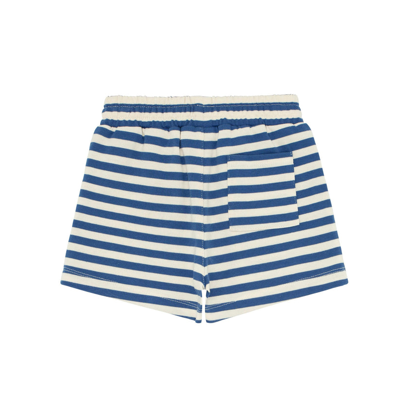 Stripe Above Knee Drawstring Shorts