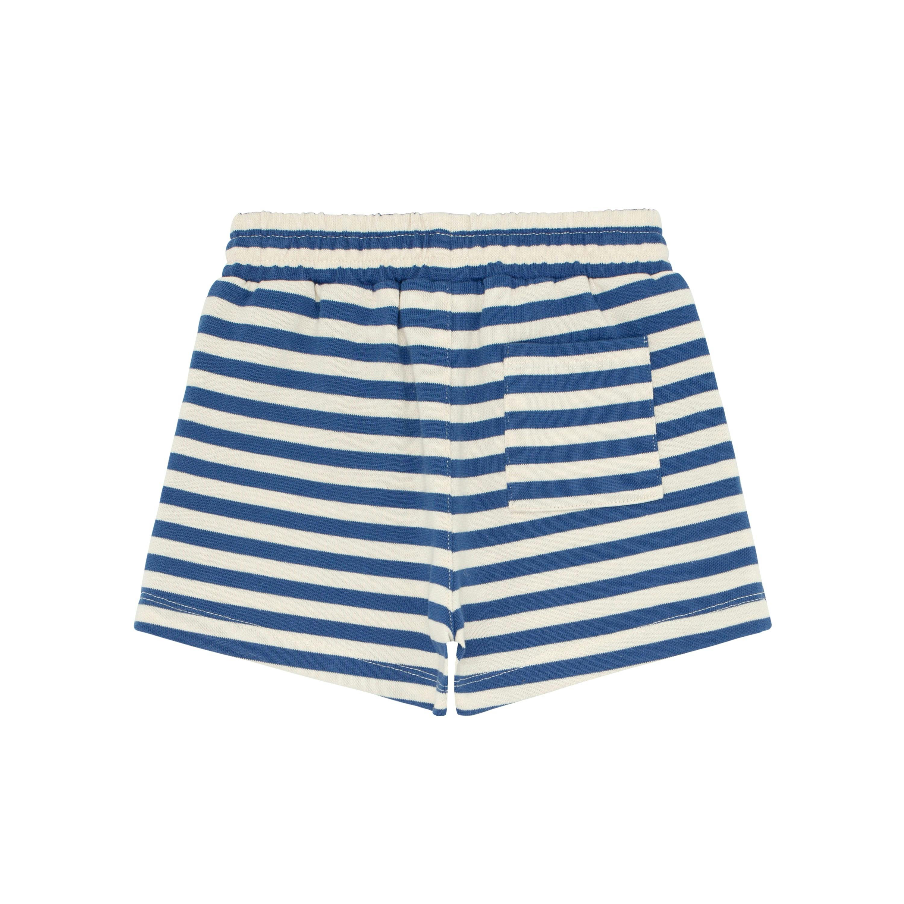 Stripe Above Knee Drawstring Shorts