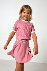 dusty pink topspin skort