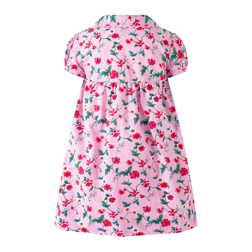 Pink Smocked Button-Front Dress and Bloomers