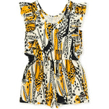 Flutter Sleeve Romper, Multi