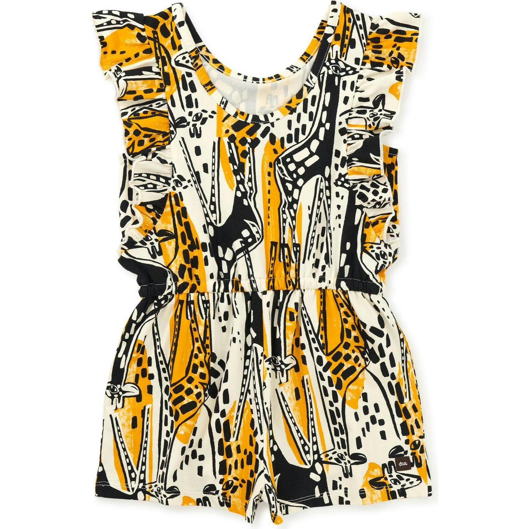 Flutter Sleeve Romper, Multi