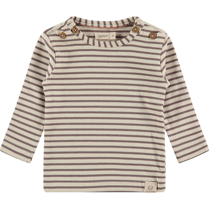 Knit Striped Long Sleeve Shirt