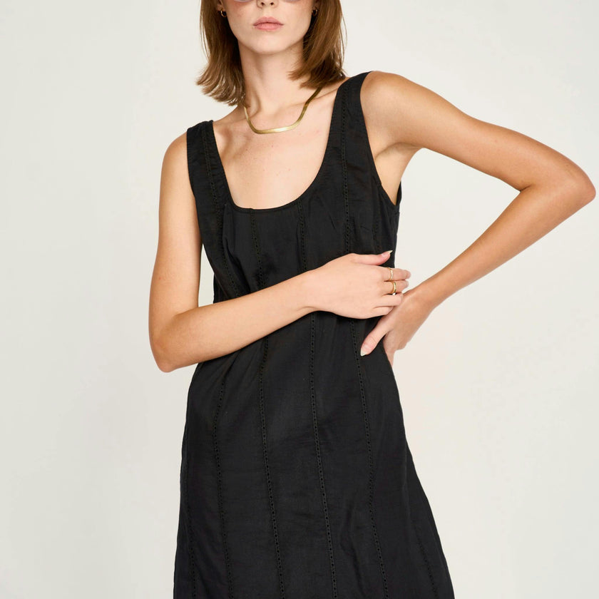 Nador Dress in Black Lotus Eyelet