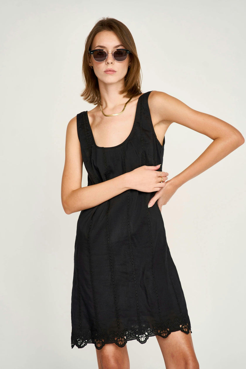 Nador Dress in Black Lotus Eyelet