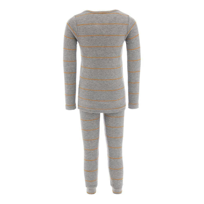 Gray Striped Modal Outfit