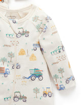Printed Zip Growsuit Pack Farm Vehicles Print