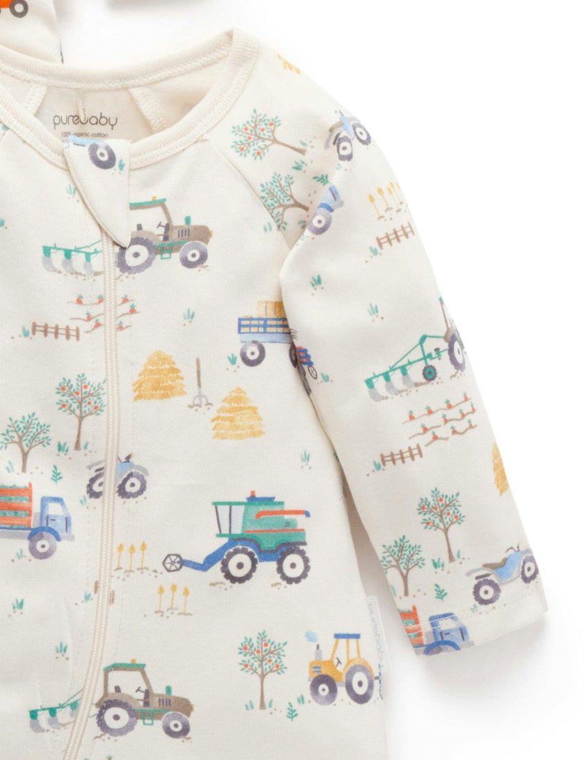 Printed Zip Growsuit Pack Farm Vehicles Print