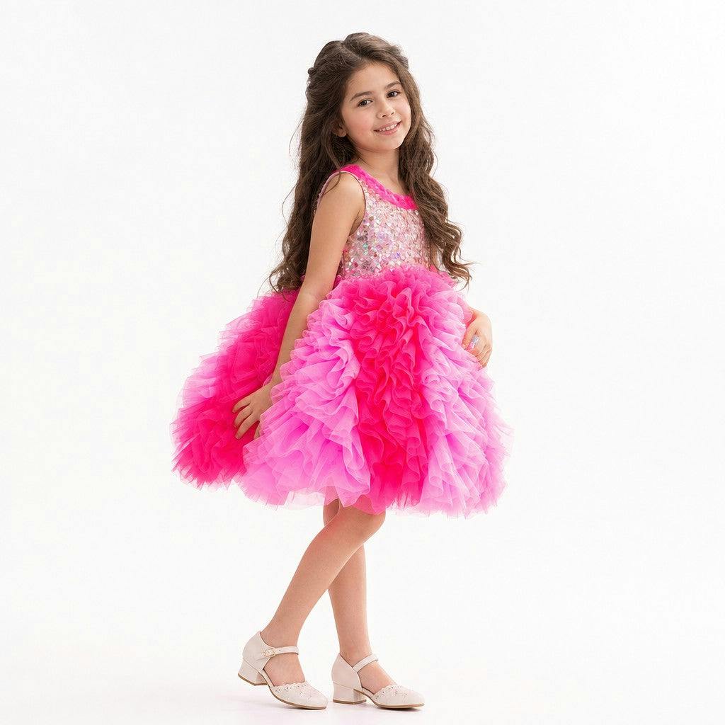 Princess Rosabelle Ruffle Dress - Girls Party Dress