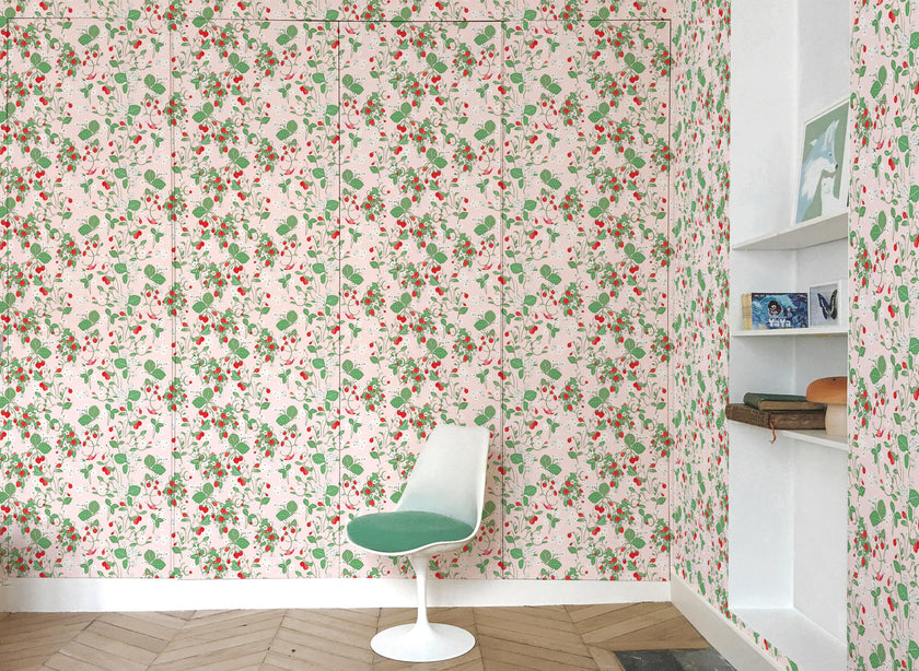 Wallpaper STRAWBERRY FIELDS FOREVER color Rose