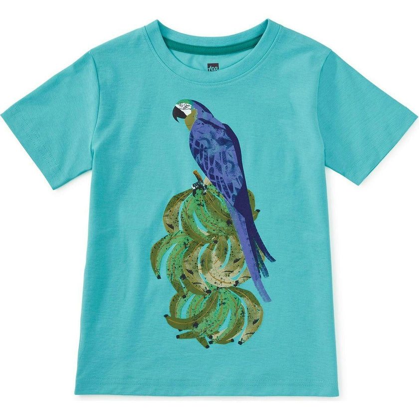 Macaw & Bananas Graphic Tee, Blue
