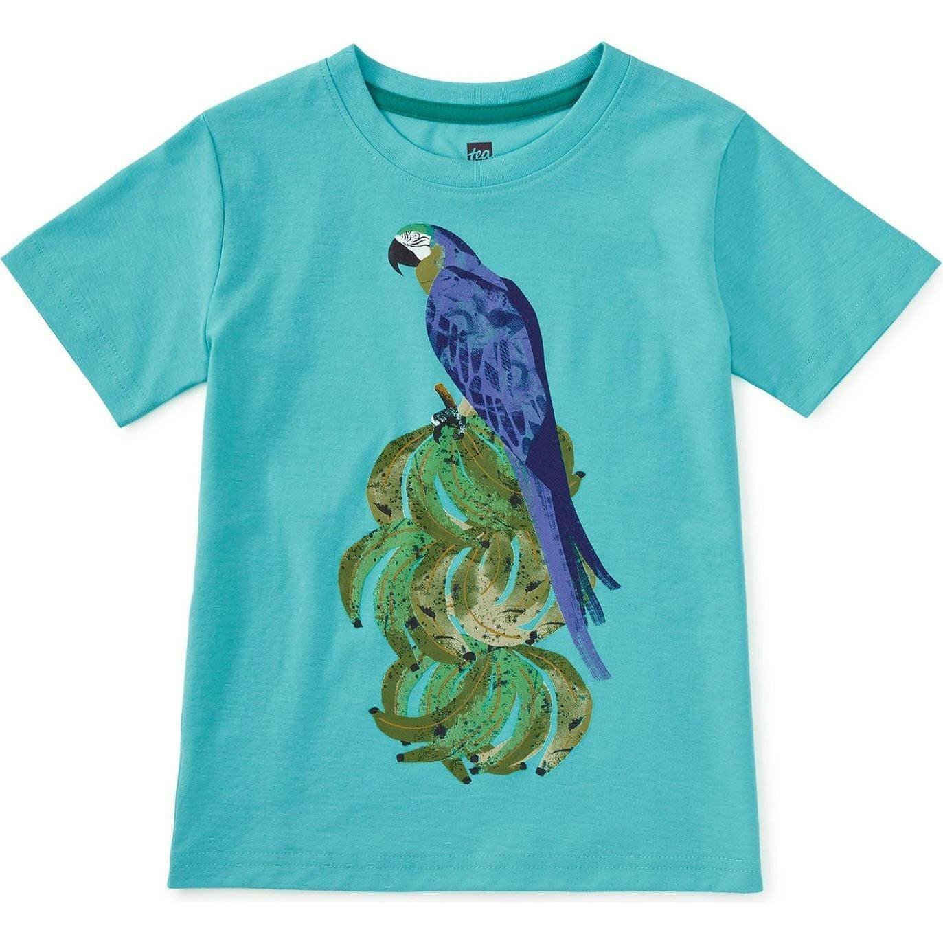 Macaw & Bananas Graphic Tee, Blue