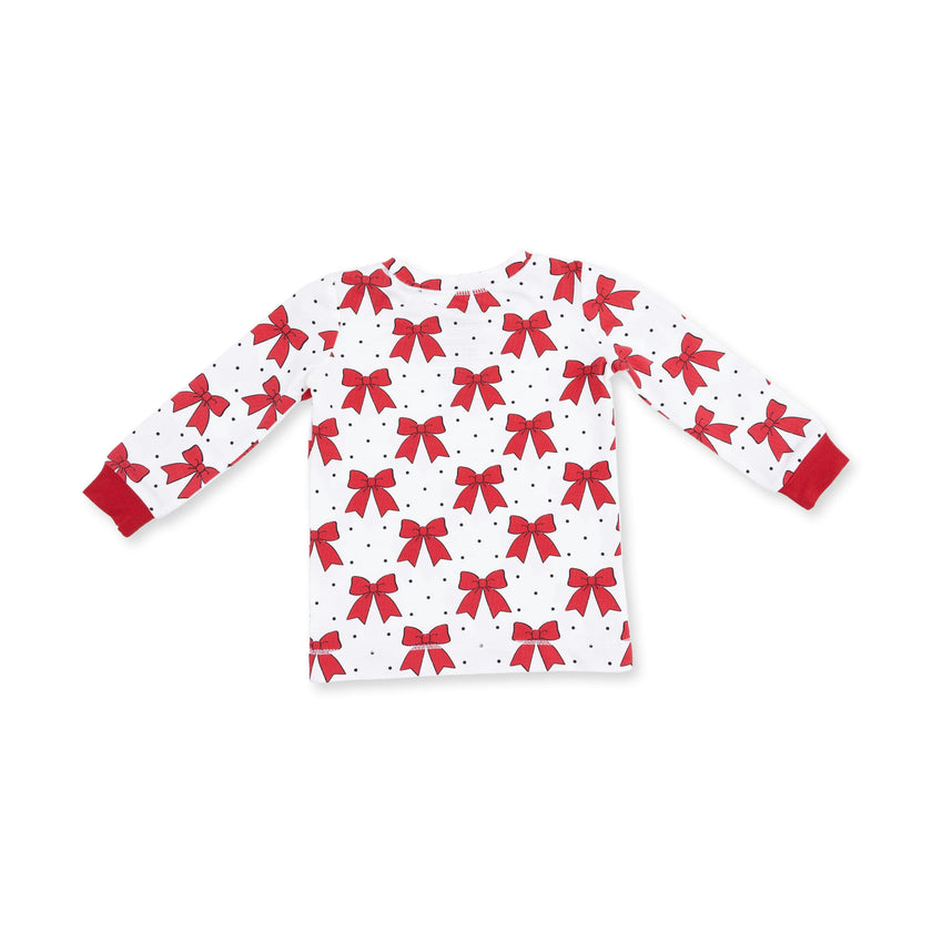 Festive Bows - Long Sleeve Loungewear Set