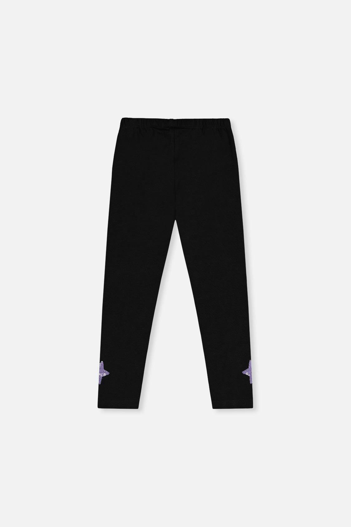 Organic Cotton Jersey Leggings Black
