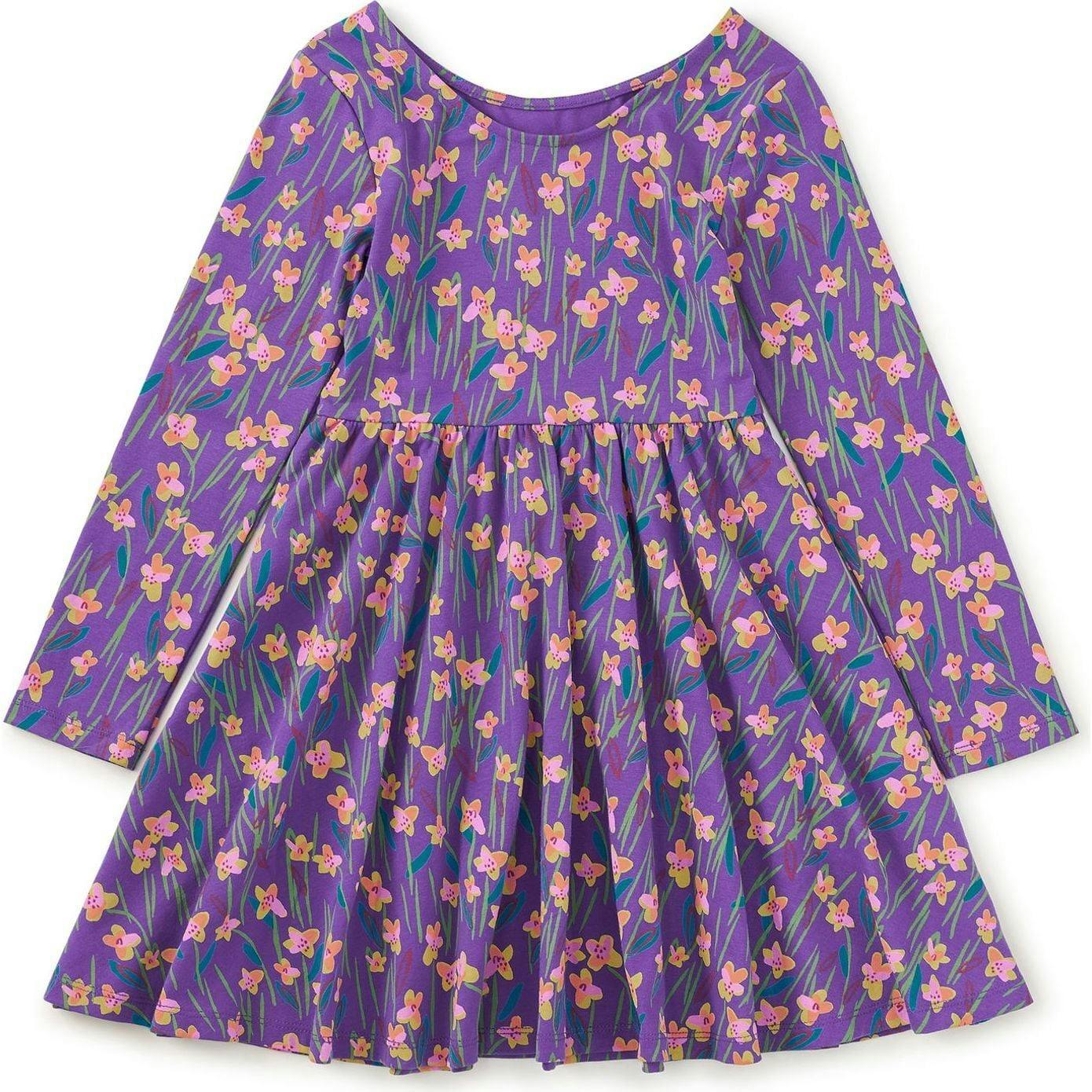 Printed Ballet Dress, Purple