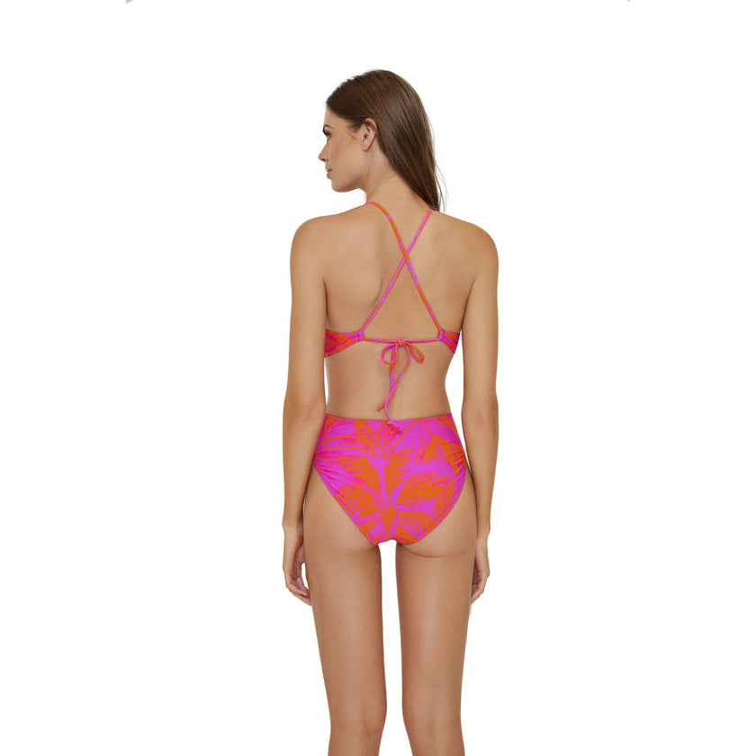 Women'S Del Mar Palms Knot Cutout One Piece Swimsuit, Pink