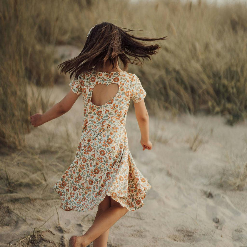 Sweetheart Twirl Dress | Organic Cotton Jersey - In Bloom