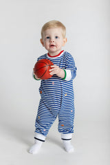 Stripe Knit Longall With Emb Sport Balls