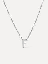 Silver Initial Necklace - Letter Necklace