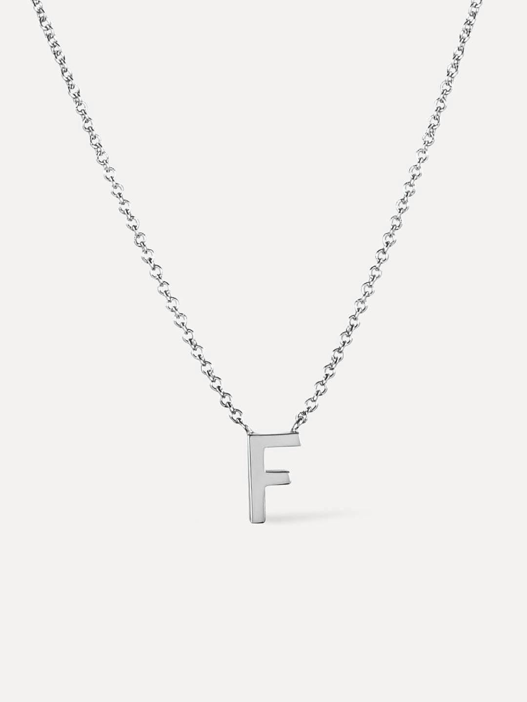 Silver Initial Necklace - Letter Necklace
