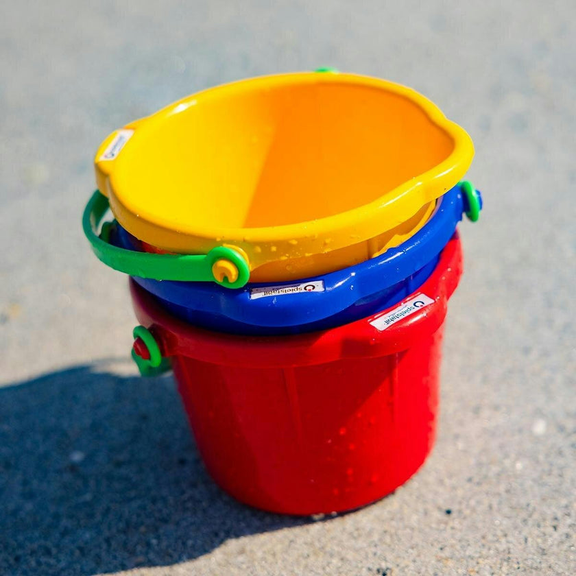 Small Sand Pail 3 Pack (1 red