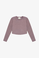 Tenly Rayon Rib Curved Hem L/S Top