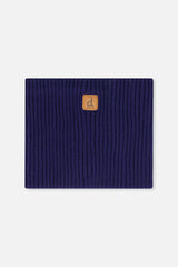 Baby Ribbed Knit Neckwarmer Navy Blue