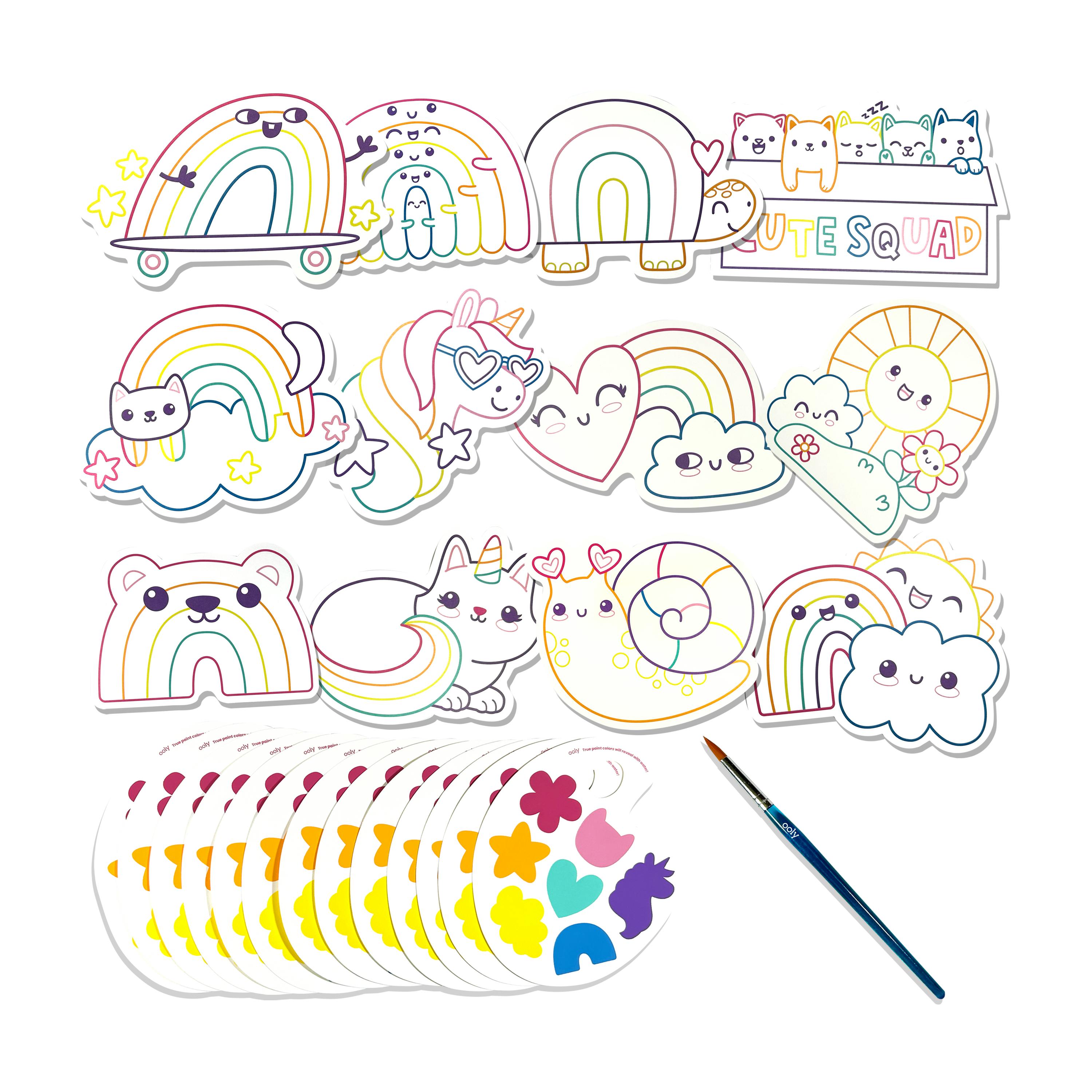 Playful Painters Easy Watercolor Painting Kit - Rainbow Cuties