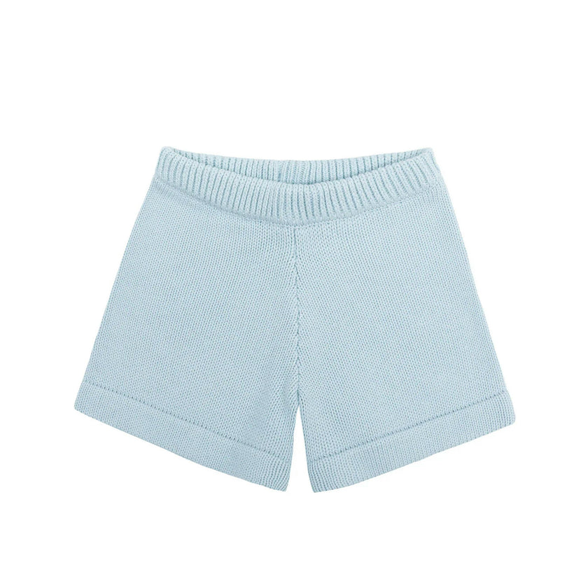 Unisex Light Blue Knit Short