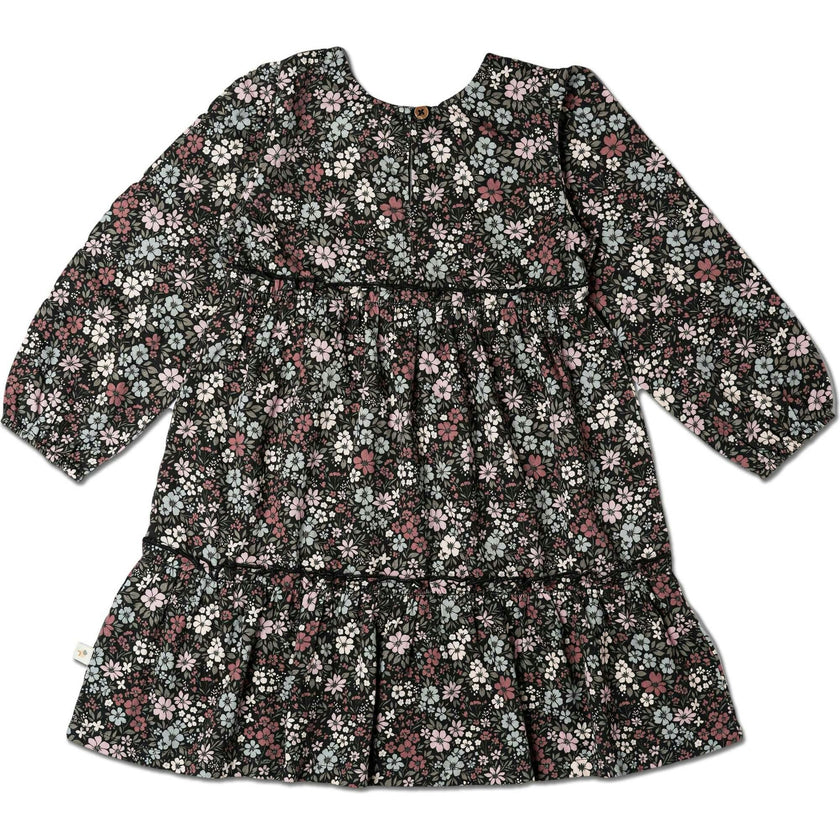 Organic Long Sleeve Tiered Dress