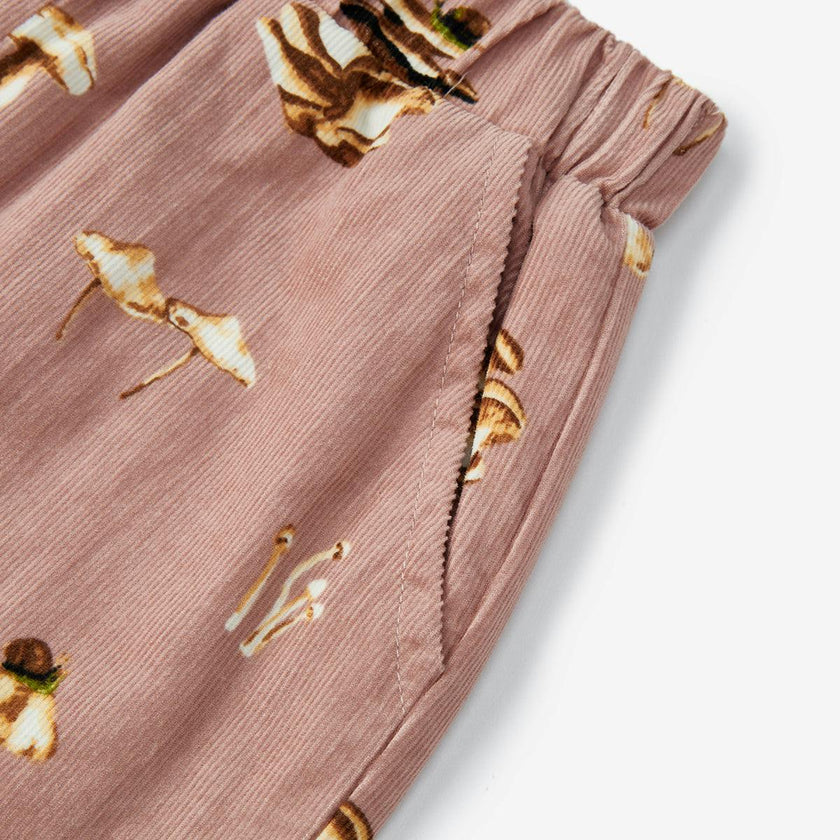 Mushroom Corduroy Casual Pants